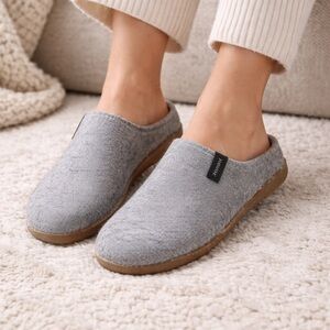Verbenas Gray Wool Slip On Sandals Size 42 Unisex Cozy House Slippers